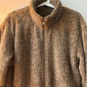Uniqlo Soft Brown Fleece Jacket